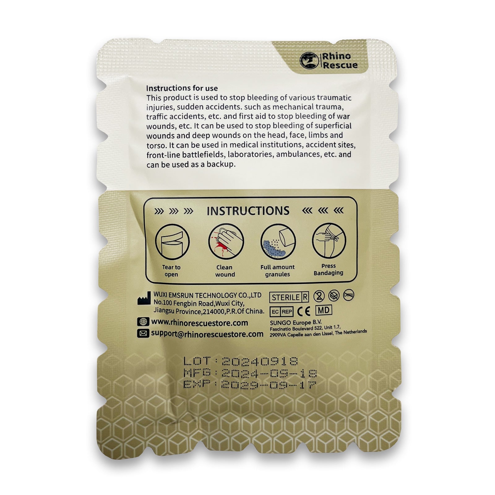 RHINO RESCUE Hämostatische Granulat - Schnelle Blutstillung